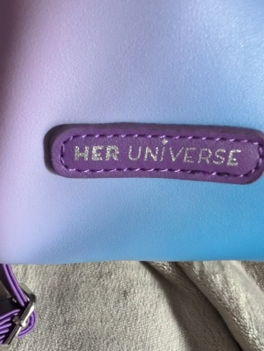 Her Universe Kuromi Hello Kitty Purple and Gray Plush Witch Hat Mini Backpack